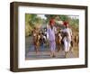 Goatherds, Bijaipur, Rajasthan, India, Asia-Bruno Morandi-Framed Photographic Print