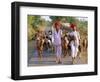 Goatherds, Bijaipur, Rajasthan, India, Asia-Bruno Morandi-Framed Photographic Print