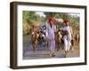 Goatherds, Bijaipur, Rajasthan, India, Asia-Bruno Morandi-Framed Photographic Print