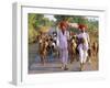 Goatherds, Bijaipur, Rajasthan, India, Asia-Bruno Morandi-Framed Photographic Print