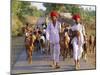 Goatherds, Bijaipur, Rajasthan, India, Asia-Bruno Morandi-Mounted Photographic Print