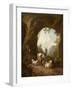 Goats and Sheep in a Grotto, 1660S (Oil on Canvas)-Willem Pietersz Buytewech-Framed Giclee Print