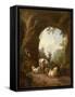 Goats and Sheep in a Grotto, 1660S (Oil on Canvas)-Willem Pietersz Buytewech-Framed Stretched Canvas