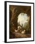 Goats and Sheep in a Grotto, 1660S (Oil on Canvas)-Willem Pietersz Buytewech-Framed Giclee Print