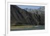 Goats graze along the riverbank of the Panjshir River in Afghanistan, Asia-Alex Treadway-Framed Photographic Print