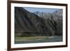 Goats graze along the riverbank of the Panjshir River in Afghanistan, Asia-Alex Treadway-Framed Photographic Print