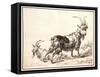 Goats-Nicolaes Pietersz. Berchem-Framed Stretched Canvas