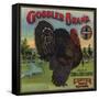 Gobbler Brand - Exeter, California - Citrus Crate Label-Lantern Press-Framed Stretched Canvas