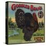 Gobbler Brand - Exeter, California - Citrus Crate Label-Lantern Press-Stretched Canvas