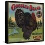 Gobbler Brand - Exeter, California - Citrus Crate Label-Lantern Press-Framed Stretched Canvas