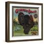 Gobbler Brand - Exeter, California - Citrus Crate Label-Lantern Press-Framed Art Print