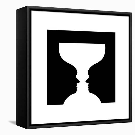 Goblet Illusion-Science Photo Library-Framed Stretched Canvas