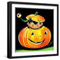 Goblin in the Pumpkin Patch - Jack & Jill-Ruth Bendel-Framed Giclee Print