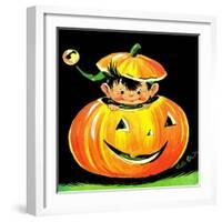 Goblin in the Pumpkin Patch - Jack & Jill-Ruth Bendel-Framed Giclee Print