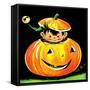 Goblin in the Pumpkin Patch - Jack & Jill-Ruth Bendel-Framed Stretched Canvas