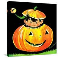 Goblin in the Pumpkin Patch - Jack & Jill-Ruth Bendel-Stretched Canvas
