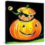 Goblin in the Pumpkin Patch - Jack & Jill-Ruth Bendel-Stretched Canvas