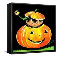 Goblin in the Pumpkin Patch - Jack & Jill-Ruth Bendel-Framed Stretched Canvas