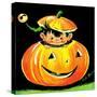 Goblin in the Pumpkin Patch - Jack & Jill-Ruth Bendel-Stretched Canvas