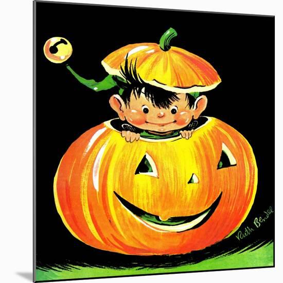 Goblin in the Pumpkin Patch - Jack & Jill-Ruth Bendel-Mounted Giclee Print