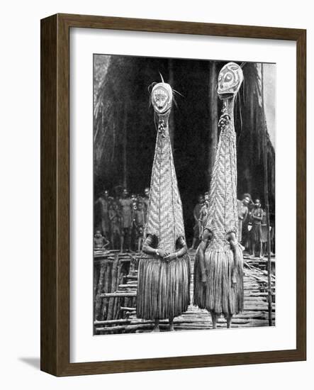 Goblin Masks and Visors Worn as Beauty Aids, Papua, New Guinea, 1936-null-Framed Giclee Print