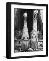 Goblin Masks and Visors Worn as Beauty Aids, Papua, New Guinea, 1936-null-Framed Giclee Print