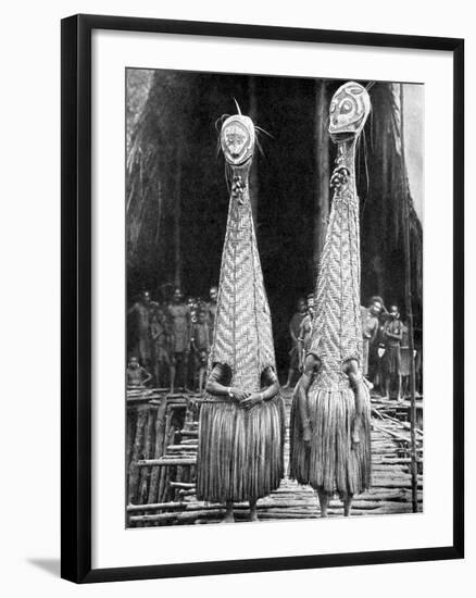 Goblin Masks and Visors Worn as Beauty Aids, Papua, New Guinea, 1936-null-Framed Giclee Print