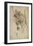 Goblin Sumi Underdrawing on Paper-Yoshitoshi Tsukioka-Framed Giclee Print