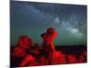 Goblin Valley State Park, Night Sky, Colorado Plateau, Utah, USA-Christian Heeb-Mounted Photographic Print