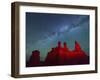 Goblin Valley State Park, Night Sky, Colorado Plateau, Utah, USA-Christian Heeb-Framed Photographic Print