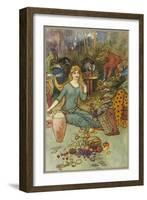 Goblins and Their Magic Fruit-Warwick Goble-Framed Art Print