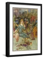 Goblins and Their Magic Fruit-Warwick Goble-Framed Art Print