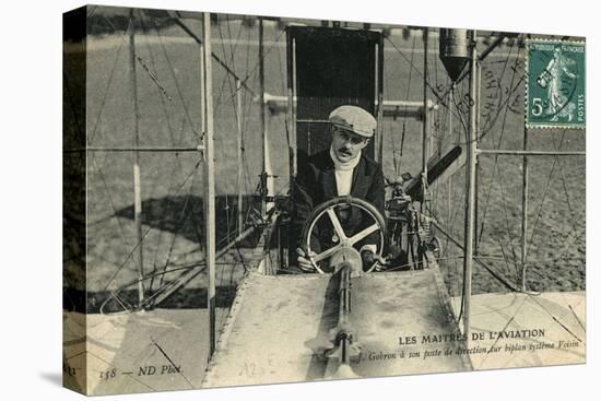 Gobron Voisin Biplane-null-Stretched Canvas