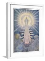 God and His Angels Enthroned on High in the Heavens-Beatrice Adams-Framed Art Print
