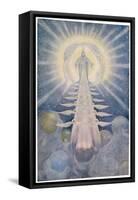 God and His Angels Enthroned on High in the Heavens-Beatrice Adams-Framed Stretched Canvas