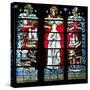 God and the Virgin (Stained Glass)-French-Stretched Canvas