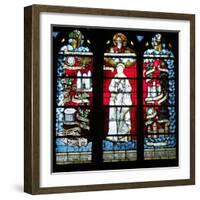 God and the Virgin (Stained Glass)-French-Framed Giclee Print