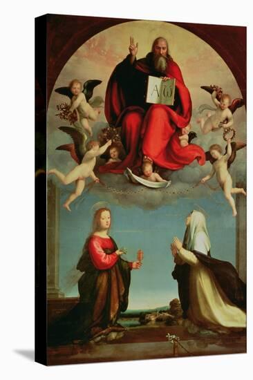 God Appearing to St. Mary Magdalen and St. Catherine of Siena, circa 1508-Fra Bartolommeo-Stretched Canvas