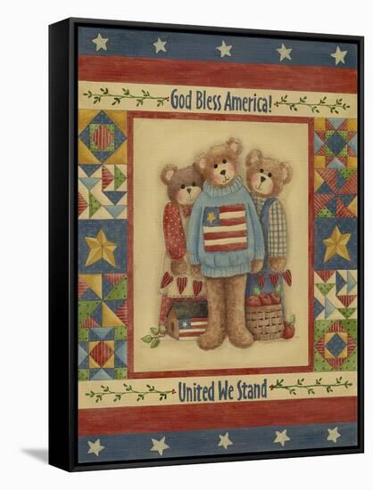 God Bless America - Bears-Debbie McMaster-Framed Stretched Canvas