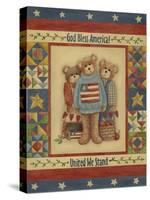 God Bless America - Bears-Debbie McMaster-Stretched Canvas