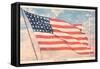 God Bless America, Flag-null-Framed Stretched Canvas