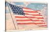 God Bless America, Flag-null-Stretched Canvas