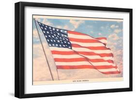 God Bless America, Flag-null-Framed Art Print