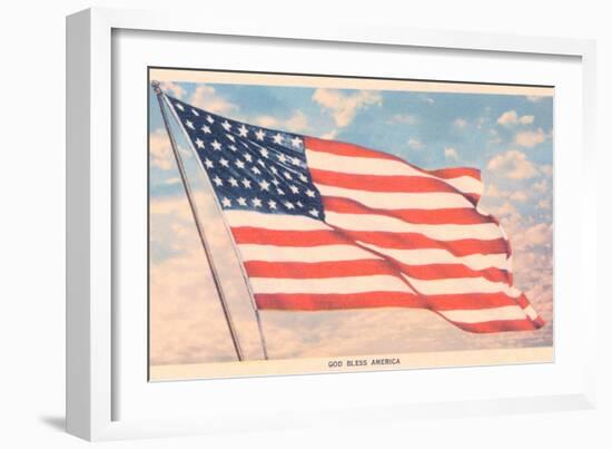 God Bless America, Flag-null-Framed Art Print