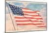 God Bless America, Flag-null-Mounted Art Print