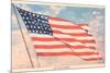 God Bless America, Flag-null-Mounted Art Print