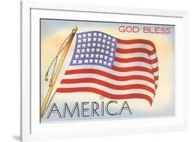 God Bless America, Flag-null-Framed Art Print