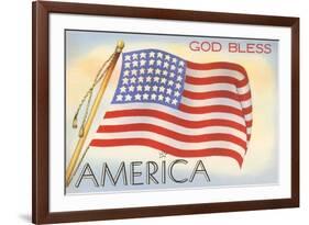 God Bless America, Flag-null-Framed Art Print