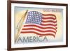 God Bless America, Flag-null-Framed Premium Giclee Print