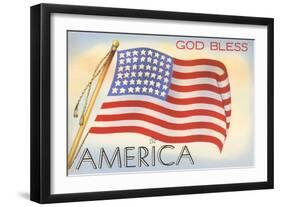 God Bless America, Flag-null-Framed Art Print